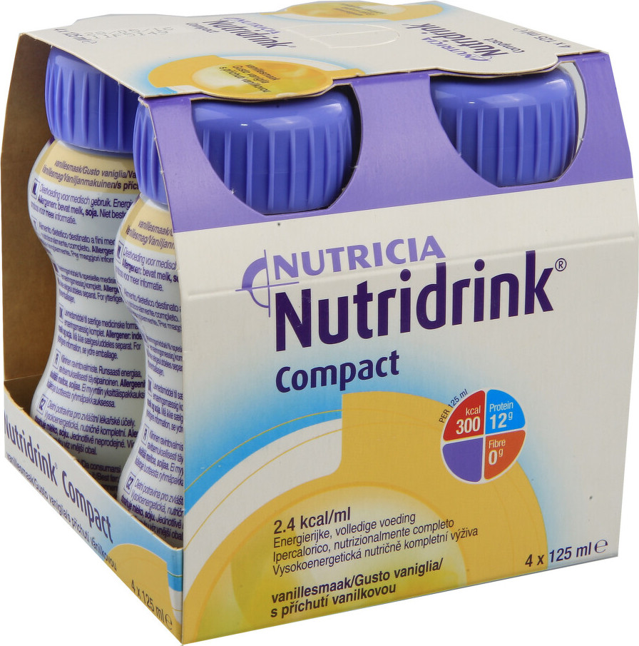 NUTRIDRINK COMPACT S PŘÍCHUTÍ VANILKOVOU perorální roztok 4X125ML