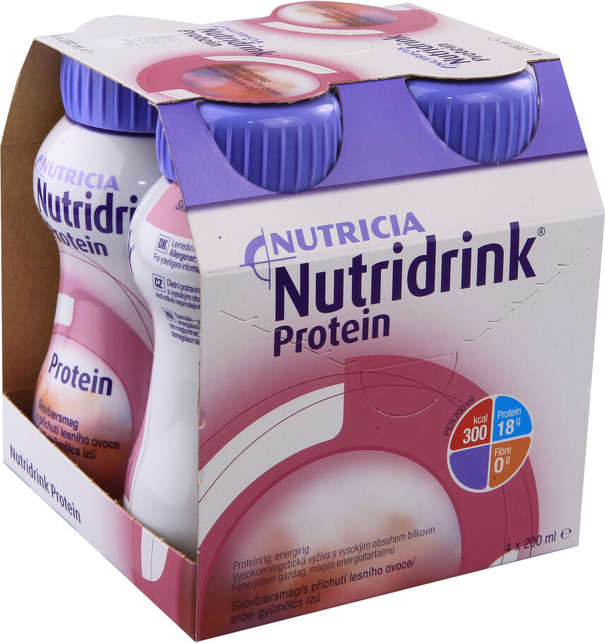 NUTRIDRINK PROTEIN S PŘÍCHUTÍ LESNÍHO OVOCE perorální roztok 4X200ML