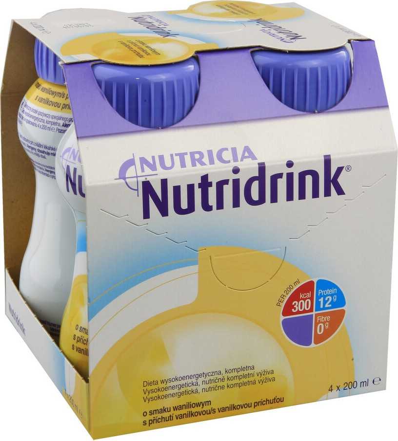 NUTRIDRINK S PŘÍCHUTÍ VANILKOVOU perorální roztok 4X200ML