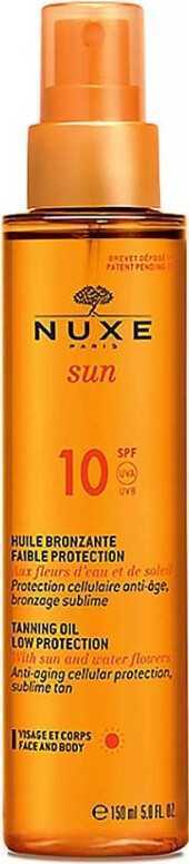 NUXE SUN Bronzující olej SPF 10 obličej tělo 150 ml