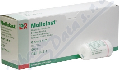 OBINADLO ELASTICKÉ FIXAČNÍ - MOLLELAST 6CMX4M