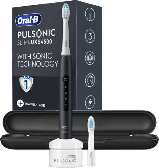 Oral-B Pulsonic Slim Luxe 4500 Matte Black sonický zubní kartáček + cestovní pouzdro