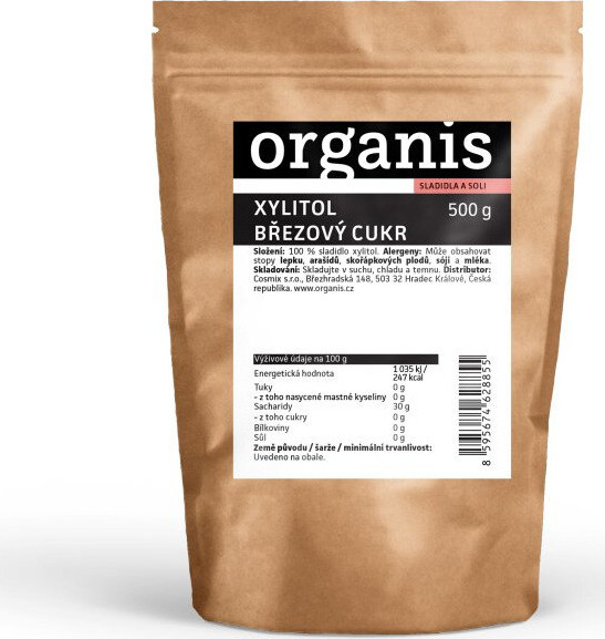 Organis Xylitol březový cukr 500g