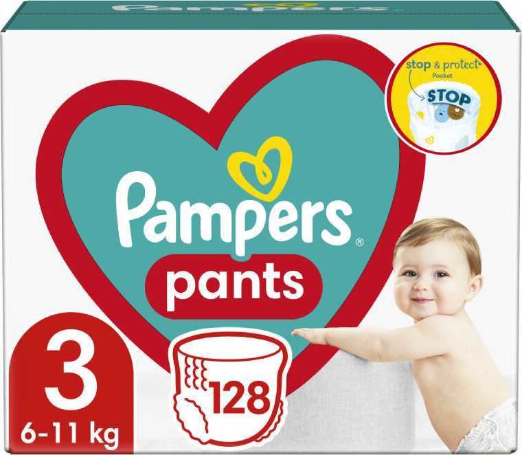 Pampers Pants Kalhotkové plenky velikost 3 Midi 6-11kg Mega Box 128 ks