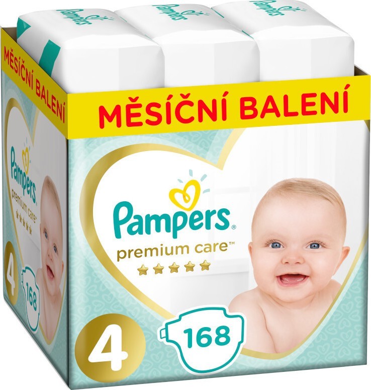 Pampers Premium Care 4 MAXI 9-14 kg 168 ks