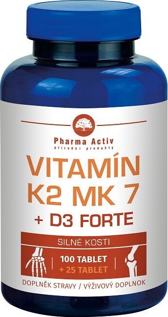 Pharma Activ Vitamín K2 MK 7 + D3 Forte 125 tablet