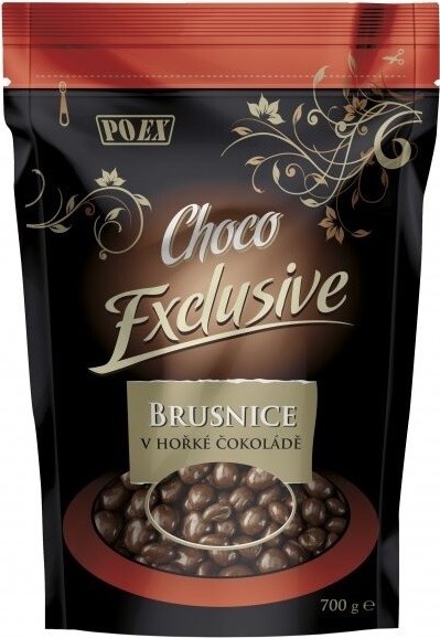 POEX Choco Exclusive Brusnice v hořké čoko.700g