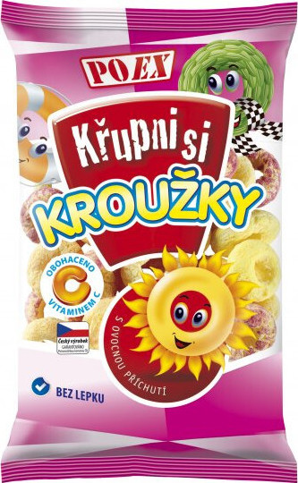 POEX Křupni si kroužky ovocné bez lepku 90g