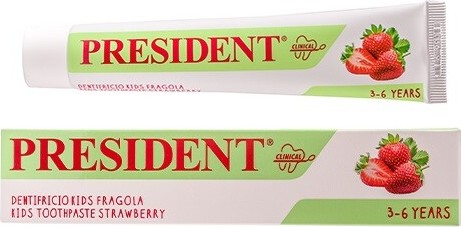 PresiDENT Zubní pasta gel děti 3-6let Jahoda 50ml