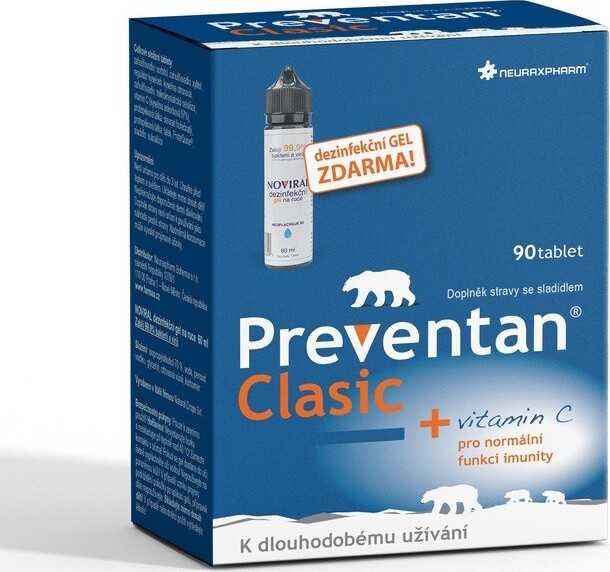 Preventan Clasic tbl.90+dezinfekční gel