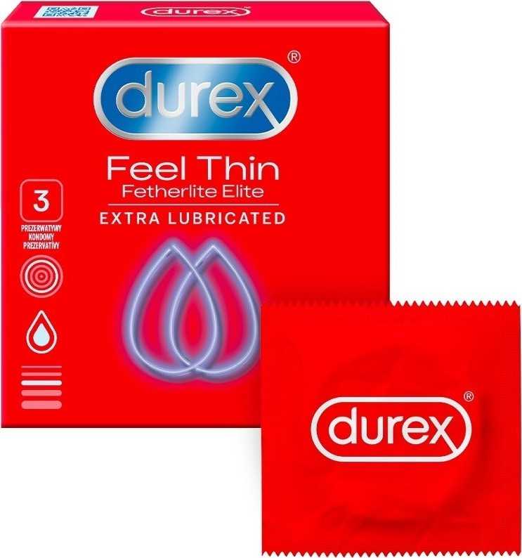 Prezervativ DUREX Feel Thin Extra Lubricated 3ks