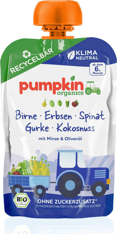 Pumpkin Pyré hrášek špenát hruška okurka BIO 100g