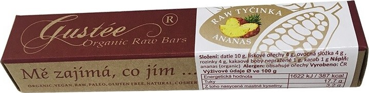 RAW tyčinka ananasová 2x24g