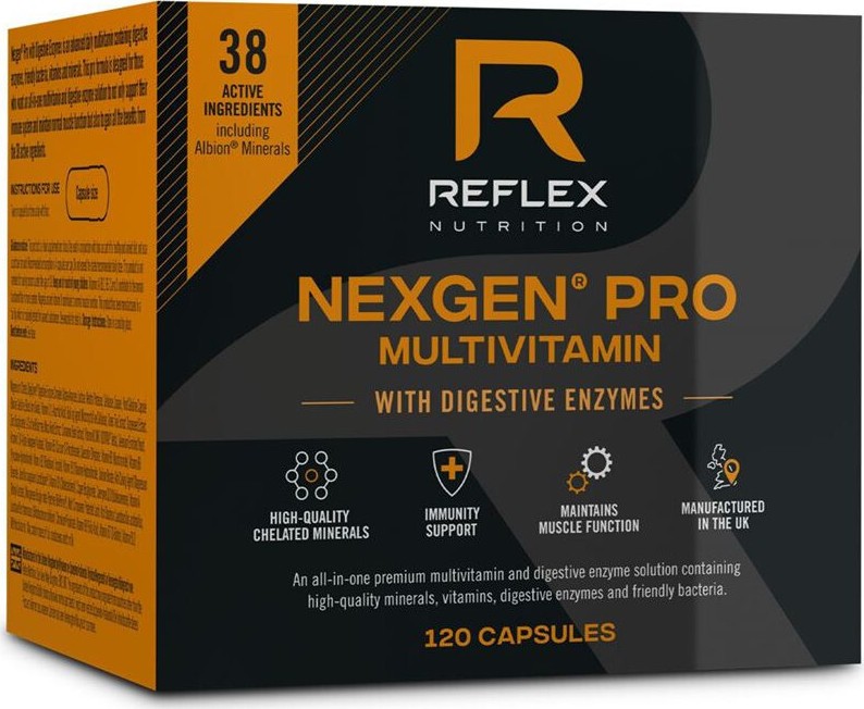 Reflex Nutrition Nexgen PRO multivitamín Digestive Enzymes 120 kapslí