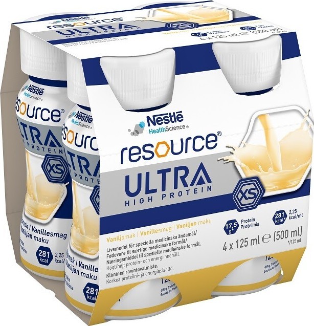 RESOURCE ULTRA HIGH PROTEIN VANILKOVÁ PŘÍCHUŤ perorální roztok 4X125ML