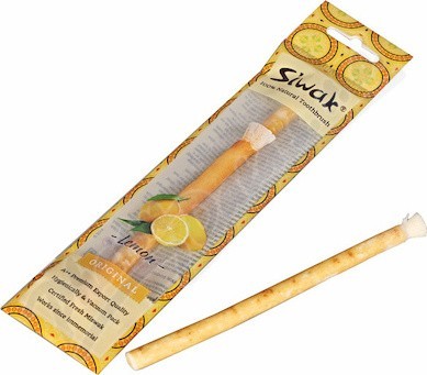 Siwak Miswak přírod.zubní kartáček s přích.citrónu