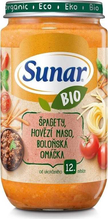 Sunar BIO příkrm Špagety hovězí maso boloňská omáčka 235g