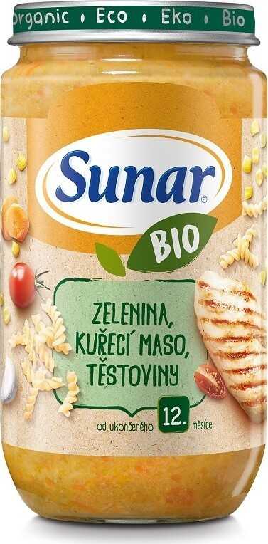 Sunar BIO příkrm Zelenina kuřecí maso těstoviny 235g