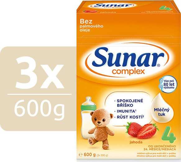 Sunar Complex 4 jahoda 600g - balení 3 ks