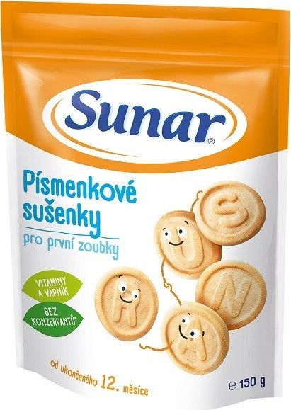 Sunar písmenkové sušenky 150g