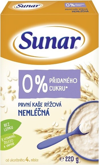 Sunar První kaše rýžová nemléčná 220 g