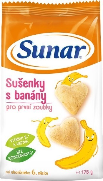 Sunar sušenky s banány 175g