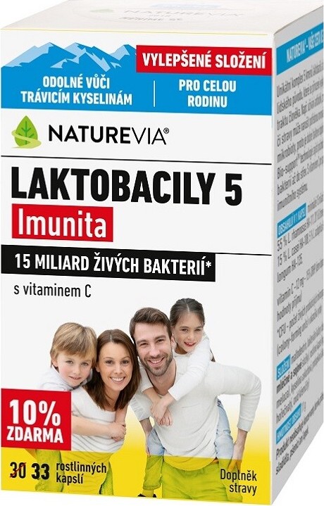 NatureVia Laktobacily 5 Imunita cps.33