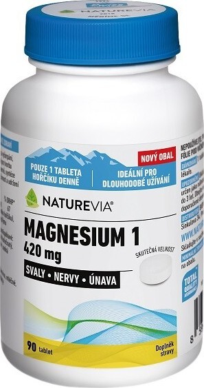 NatureVia Magnesium 1 420mg tbl.90