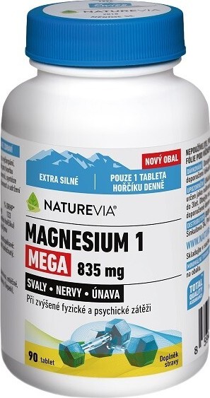 NatureVia Magnesium 1 Mega 835mg tbl.90