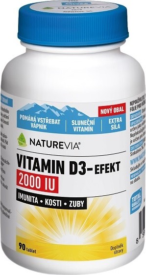 NatureVia Vitamin D3-Efekt 2000IU tbl.90