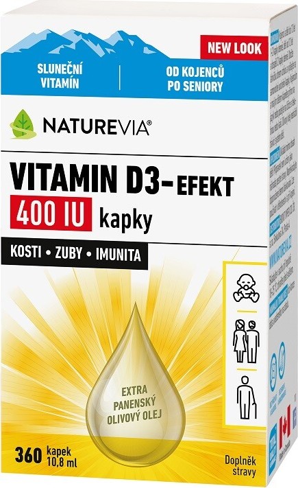 NatureVia Vitamin D3-Efekt 400 IU kap.10.8ml