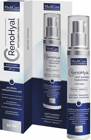 SynCare MediCare RenoHyal 100% kyselina hyaluronová noční krém 50ml