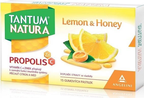 Tantum Natura LemonHoney 15 gumových pastilek