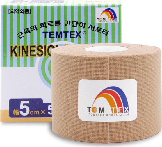 TEMTEX kinesio tejpovací páska béžová 5cmx5m