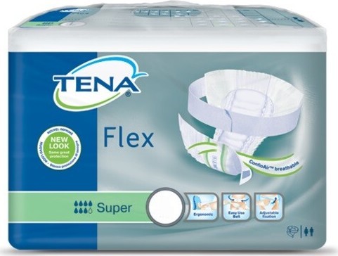 TENA Flex Super X-Large - Inkontinenční kalhotky s páskem na suchý zip (30ks)