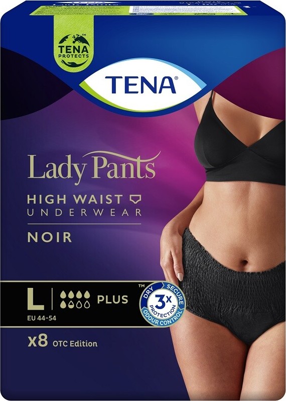 TENA LADY PANTS NOIR LARGE