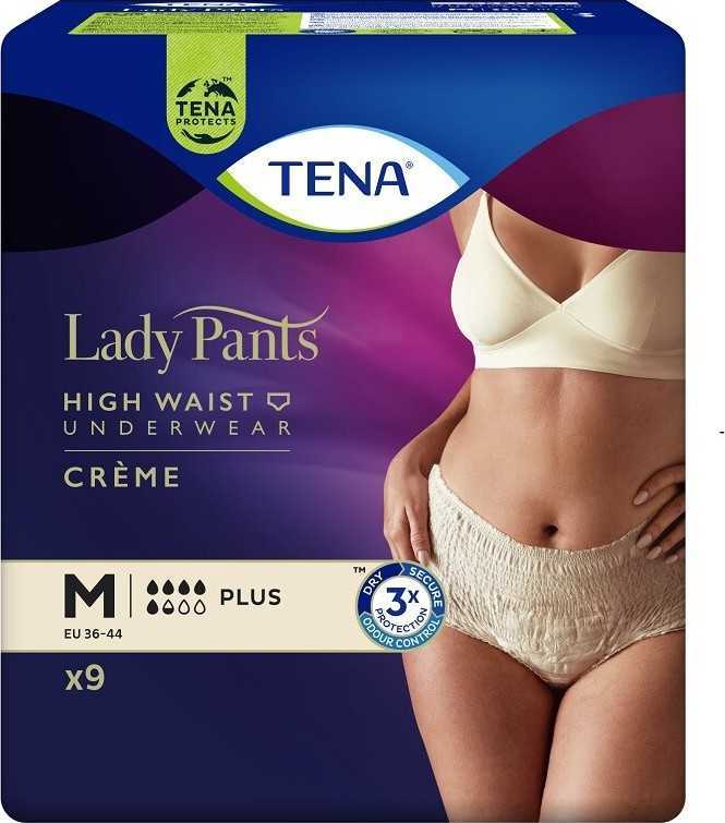 TENA LADY PANTS PLUS CREME MEDIUM KALHOTKY ABSORPČNÍ NATAHOVACÍ