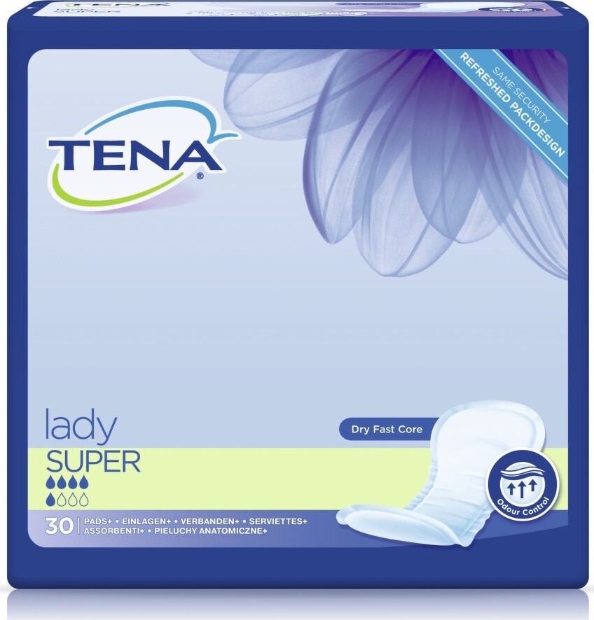 TENA Lady Super - Inkontinenční vložky (30 ks)