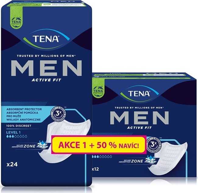 TENA Men Level 1 ink.vložky +50% navíc 36ks