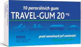 TRAVEL GUM 20MG léčivé žvýkací gumy 10