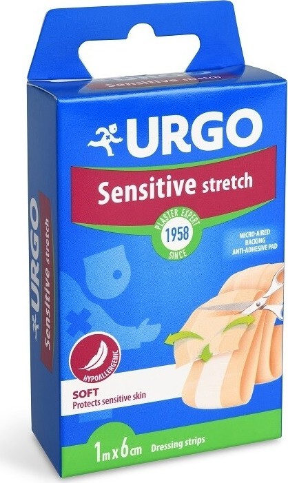 URGO SENSITIVE Citlivá pokožka náplast 1mx6cm NOVÁ