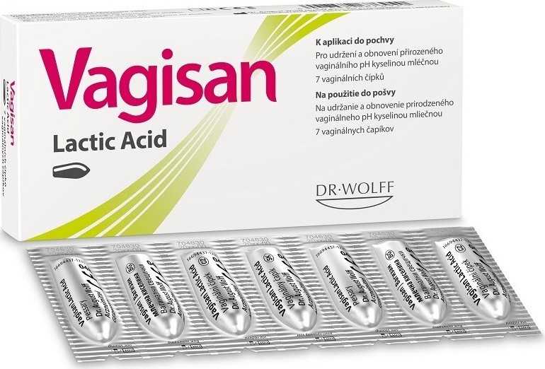 Vagisan Lactic Acid 7 čípků