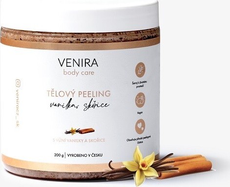 Venira Tělový peeling vanilka a skořice 200g