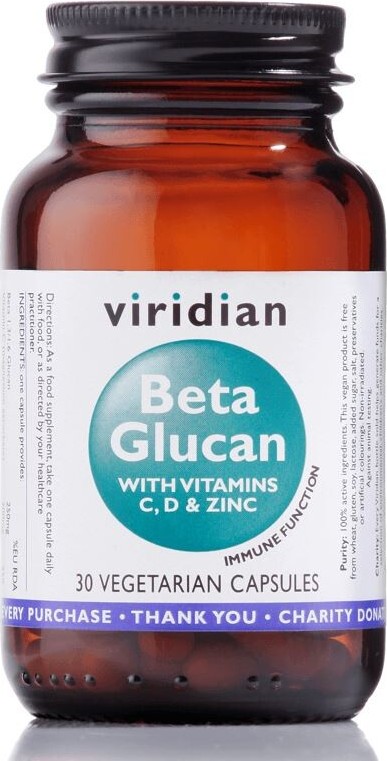 Viridian Beta Glukan&Vitaminy C+D&Zinek cps.30