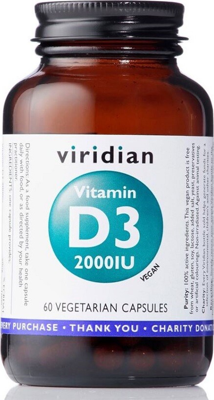 Viridian Vitamin D3 2000IU cps.60