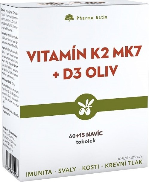 Vitamín K2 MK7 + D3 OLIV tob.60+15