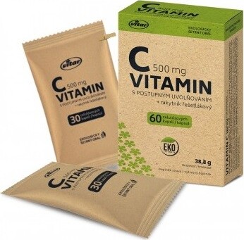 Vitar Vitamin C 500mg+rakytník EKO cps.60