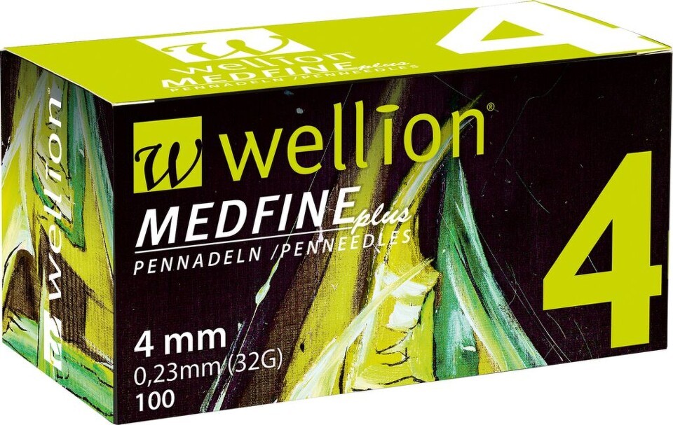 WELLION MEDFINE PLUS JEHLY PRO INZULÍNOVÁ PERA JEHLY PRO VŠECHNA INZULÍNOVÁ PERA VEL. 32GX4MM