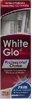 WHITE GLO Profesionální bělící pasta 150g+kartáček