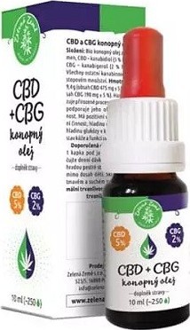 Zelená Země BIO CBD 5% + CBG 2% konopný olej 10 ml